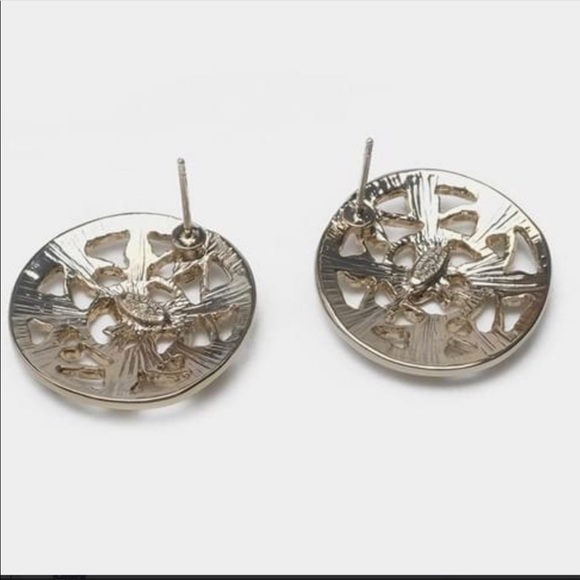 Signed, CCbrass quality earrings, 18K Gold Plated - Picture 4 of 5